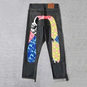 Evisu Men's Black Denim Jeans